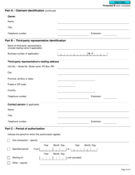 Form GST507 &quot;Third-Party Authorization and Cancellation of Authorization for Gst/Hst Rebates&quot; - Canada, Page 2