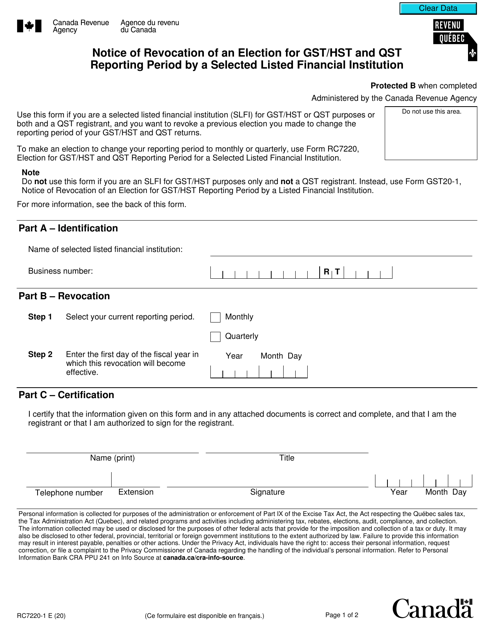 Form RC7220-1  Printable Pdf