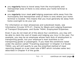 Form TL2 Claim for Meals and Lodging Expenses - Large Print - Canada, Page 13