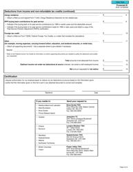 Form T1213 Request to Reduce Tax Deductions at Source - Canada, Page 2