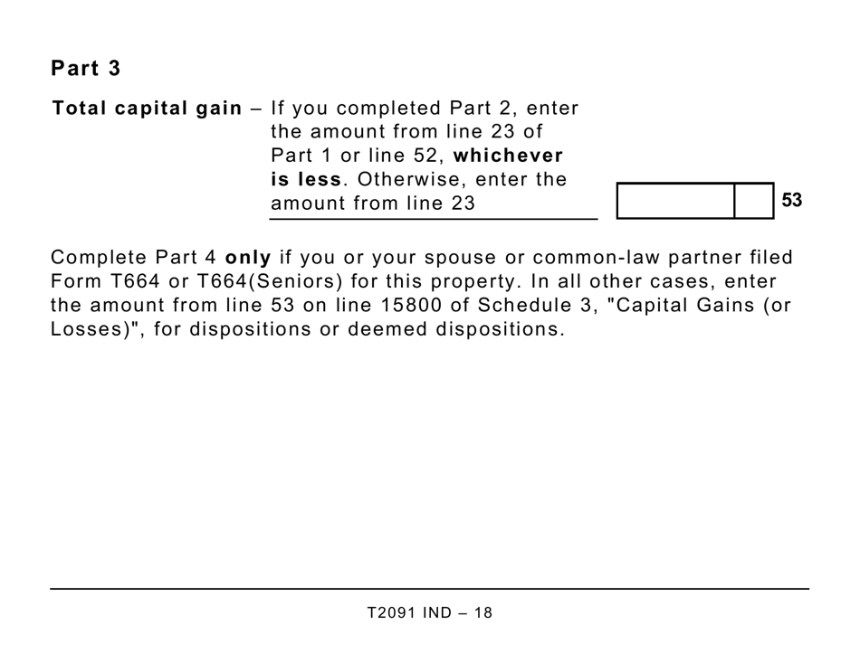Form T2091 IND Designation of a Property as a Principal Residence by an Individual (Other Than a Personal Trust) (Large Print) - Canada, Page 18