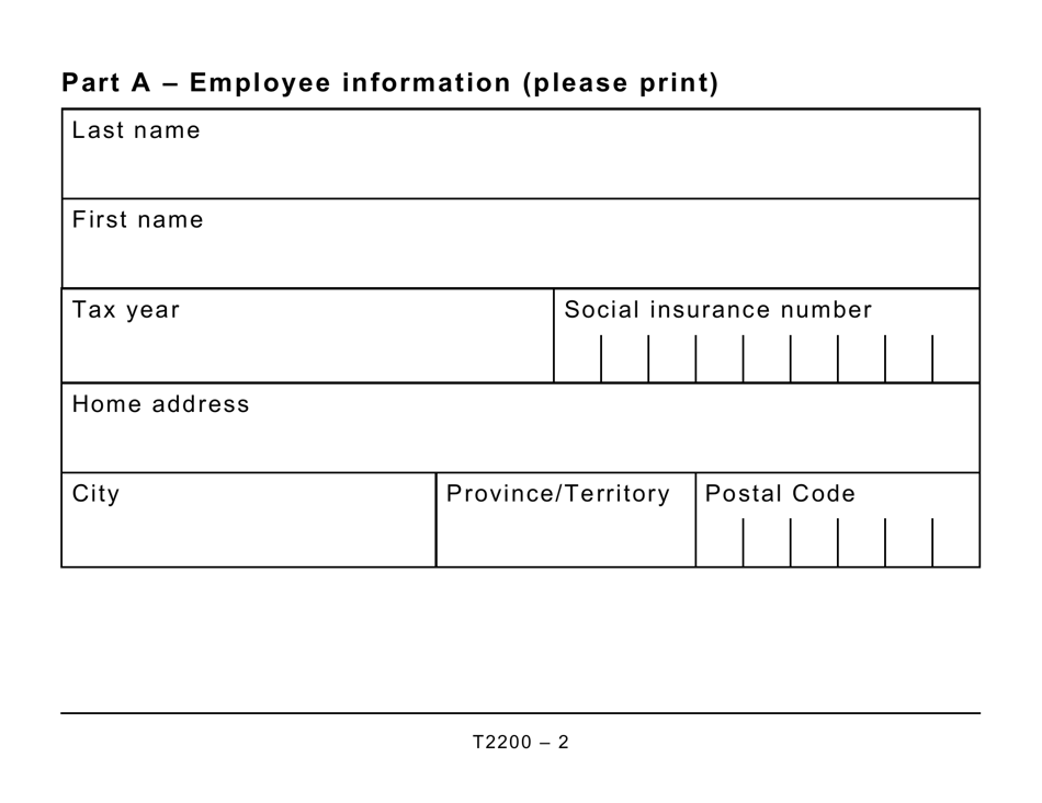 t2200 tax form