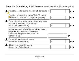 Form T3RET Trust Income Tax and Information Return (Large Print) - Canada, Page 14