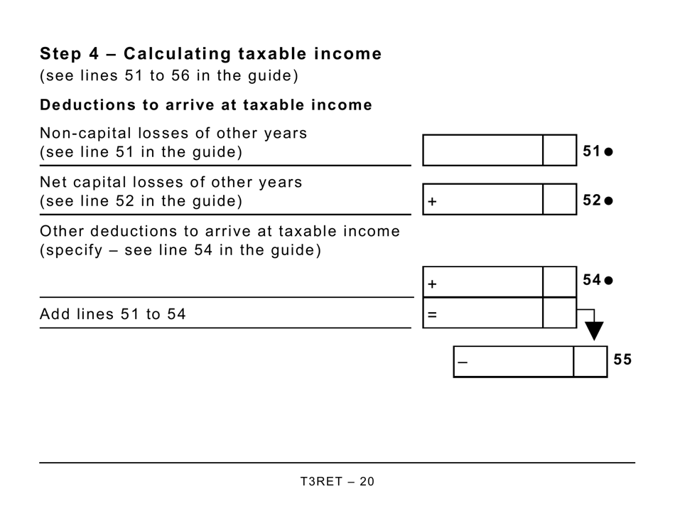 Form T3RET Trust Income Tax and Information Return (Large Print) - Canada, Page 20