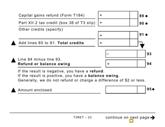 Form T3RET Trust Income Tax and Information Return (Large Print) - Canada, Page 23