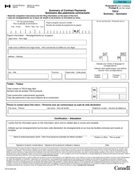 Form T5018 SUM Summary of Contract Payments - Canada (English/French), Page 3