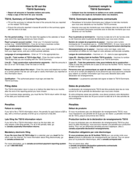 Form T5018 SUM Summary of Contract Payments - Canada (English/French), Page 4