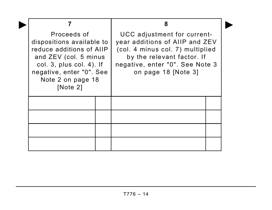 Form T776 Statement of Real Estate Rentals - Large Print - Canada, Page 14