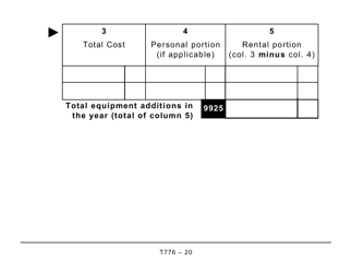 Form T776 Statement of Real Estate Rentals - Large Print - Canada, Page 20