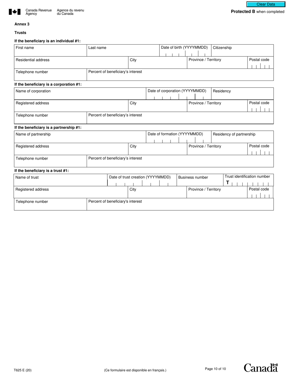 Form T625 Application for Qualified Canadian Journalism Organization Designation - Canada, Page 10