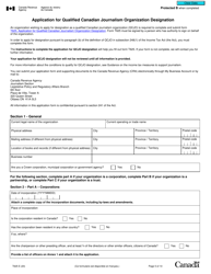 Form T625 Application for Qualified Canadian Journalism Organization Designation - Canada, Page 5