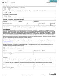 Form T625 Application for Qualified Canadian Journalism Organization Designation - Canada, Page 8