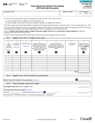 Form T2 Schedule 444 Yukon Business Carbon Price Rebate (2019 and Later Tax Years) - Canada