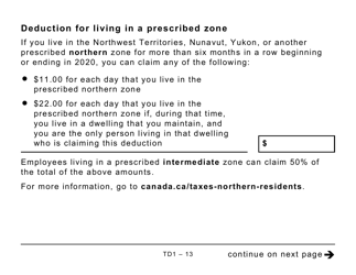 Form TD1 Personal Tax Credits Return (Large Print) - Canada, Page 13