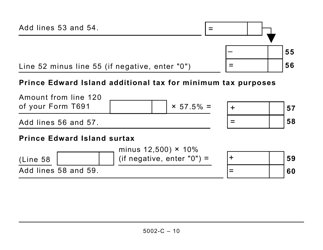 Form 5002-C (PE428) Prince Edward Island Tax and Credits (Large Print) - Canada, Page 10