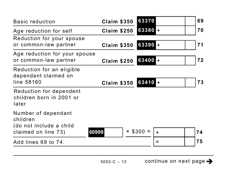 Form 5002-C (PE428) Prince Edward Island Tax and Credits (Large Print) - Canada, Page 13