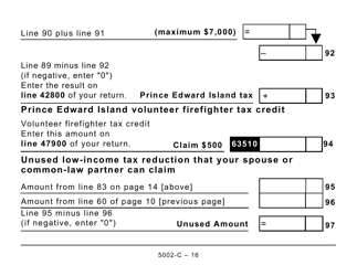 Form 5002-C (PE428) Prince Edward Island Tax and Credits (Large Print) - Canada, Page 16