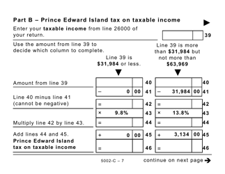 Form 5002-C (PE428) Prince Edward Island Tax and Credits (Large Print) - Canada, Page 7