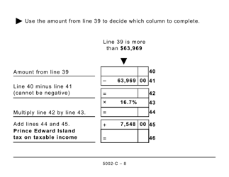 Form 5002-C (PE428) Prince Edward Island Tax and Credits (Large Print) - Canada, Page 8