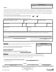 Form IRB/CISR666A Notice of Appeal - Removal Order Appeal - Montreal - Canada, Page 2