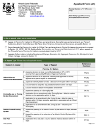 Form 3049E Appellant Form (A1) - Ontario, Canada, Page 2