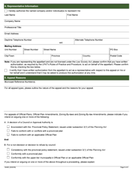 Form 3049E Appellant Form (A1) - Ontario, Canada, Page 6
