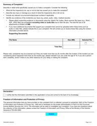 Form ON00059E Animal Welfare Services Complaint Form - Ontario, Canada, Page 2