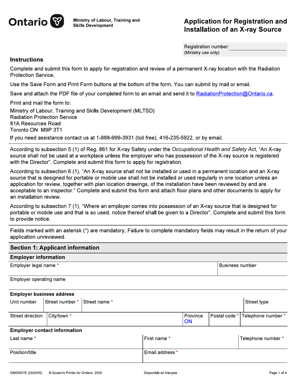 Form ON00057E - Fill Out, Sign Online and Download Fillable PDF ...