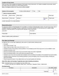 Form ON00057E Application for Registration and Installation of an X-Ray Source - Ontario, Canada, Page 3