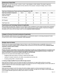 Form ON00072E Application to the Ontario Research Fund College-Industry Innovation Fund - Ontario, Canada, Page 2