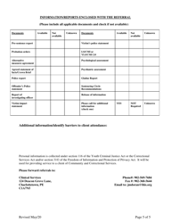 Clinical Services Referral Form - Prince Edward Island, Canada, Page 5