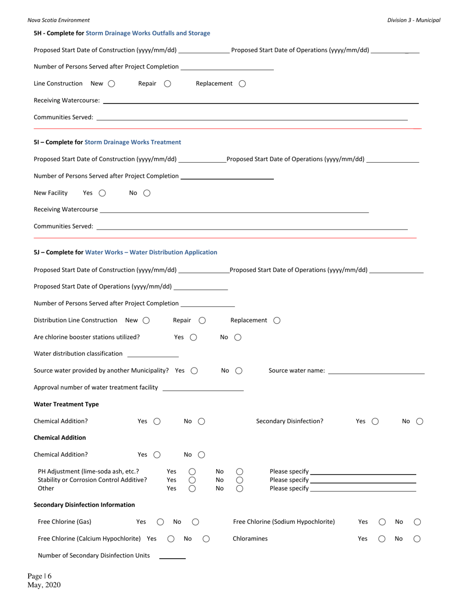 Application for Approval - Municipal Waste - Nova Scotia, Canada, Page 6