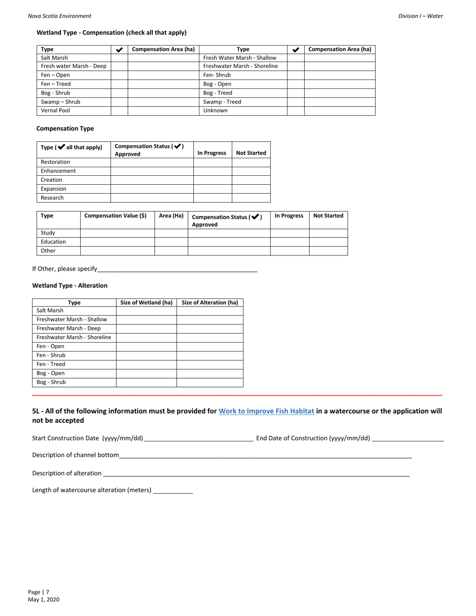 Water Allocation Application for Approval - Nova Scotia, Canada, Page 7
