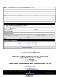 Application Form - Crown Reserved Road - New Brunswick, Canada, Page 4
