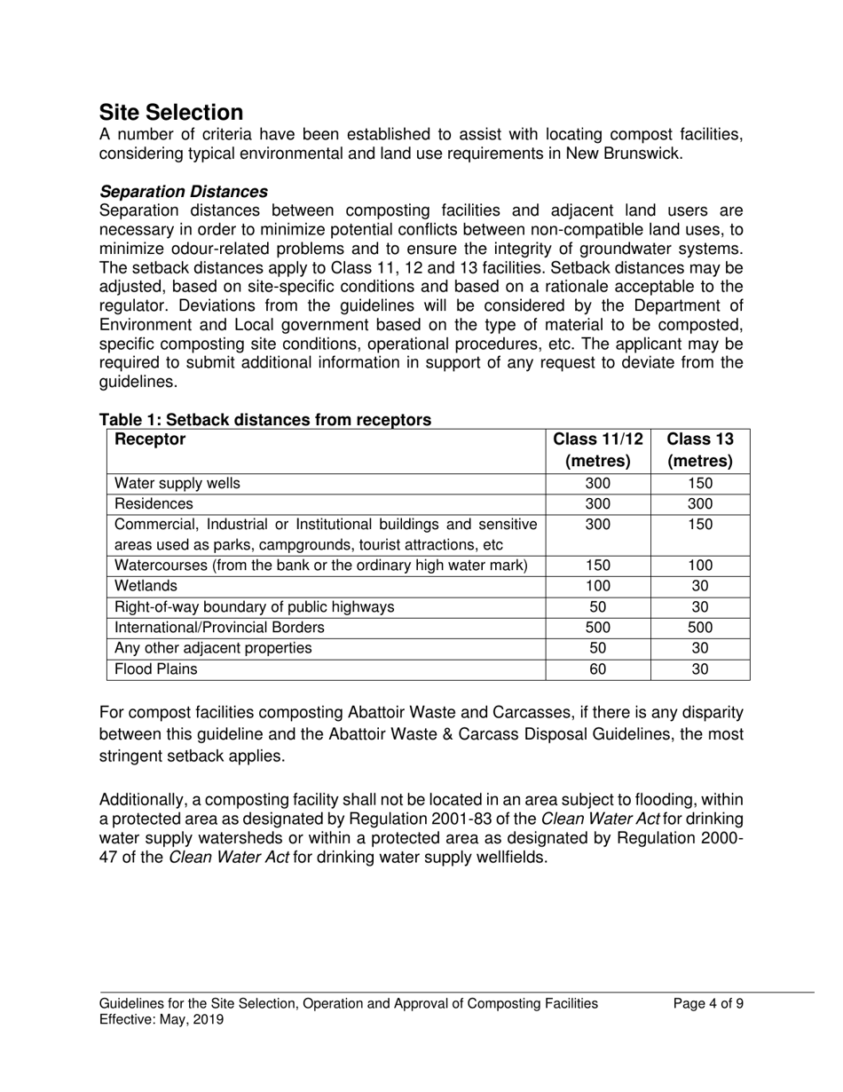 Application Form for a Compost Facility - New Brunswick, Canada, Page 4