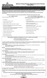 Form 35-5210 Medicare Change Request, Replacement and/or Renewal - New Brunswick, Canada, Page 2