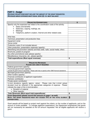 Arts and Culture Covid-19 Special Project Fund Application Form - New Brunswick, Canada, Page 3