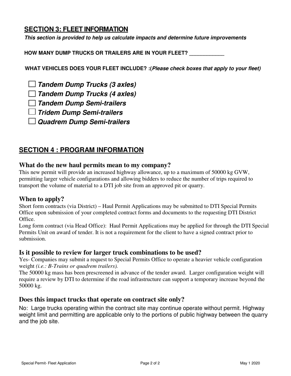 Road Builders - Temporary Increased Haul Permit - New Brunswick, Canada, Page 3