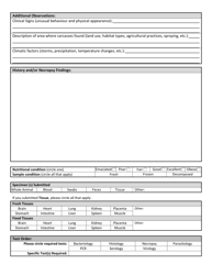 Form FQM-012W-00 Wildlife Submission Form (All Species) - British Columbia, Canada, Page 2