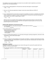 Form PFA918 Notice of Intention to Change Existing Child or Spousal Support Due to Covid-19 Income Change - British Columbia, Canada, Page 2