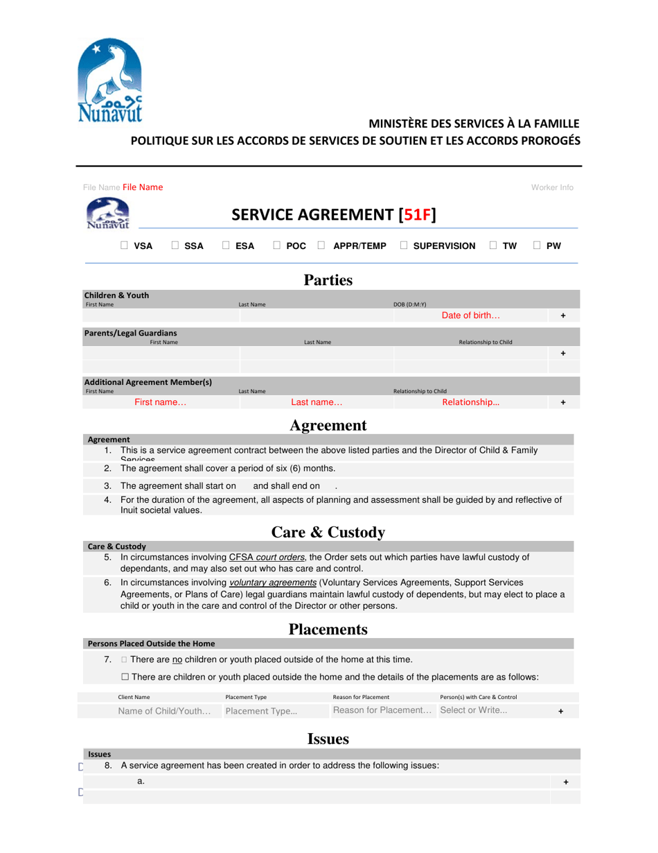 Support Services / Extended Support Agreement Policy - Nunavut, Canada (English / French), Page 9