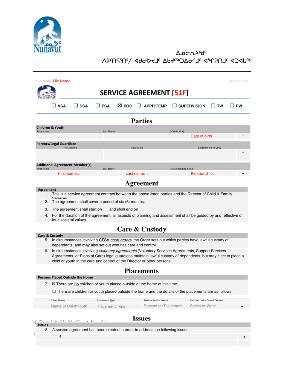 Support Services / Extended Support Agreement Policy - Nunavut, Canada (English / Inuktitut), Page 10