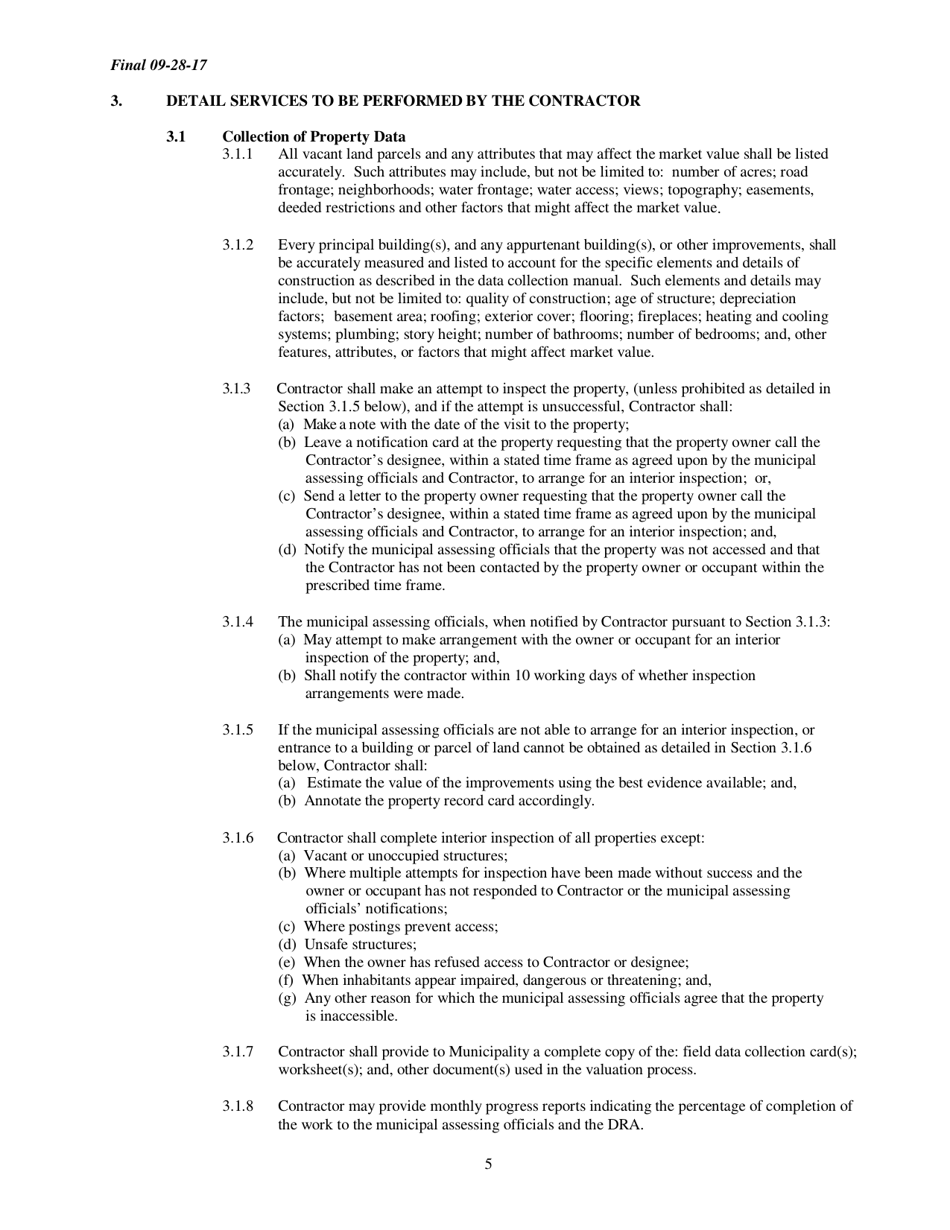 Assessing Services Contract - New Hampshire, Page 5