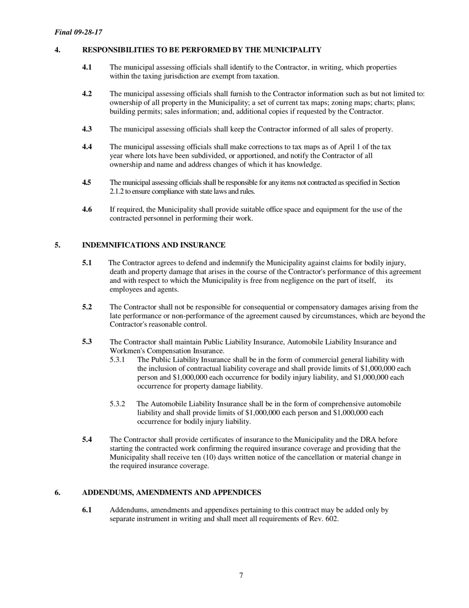 Assessing Services Contract - New Hampshire, Page 7