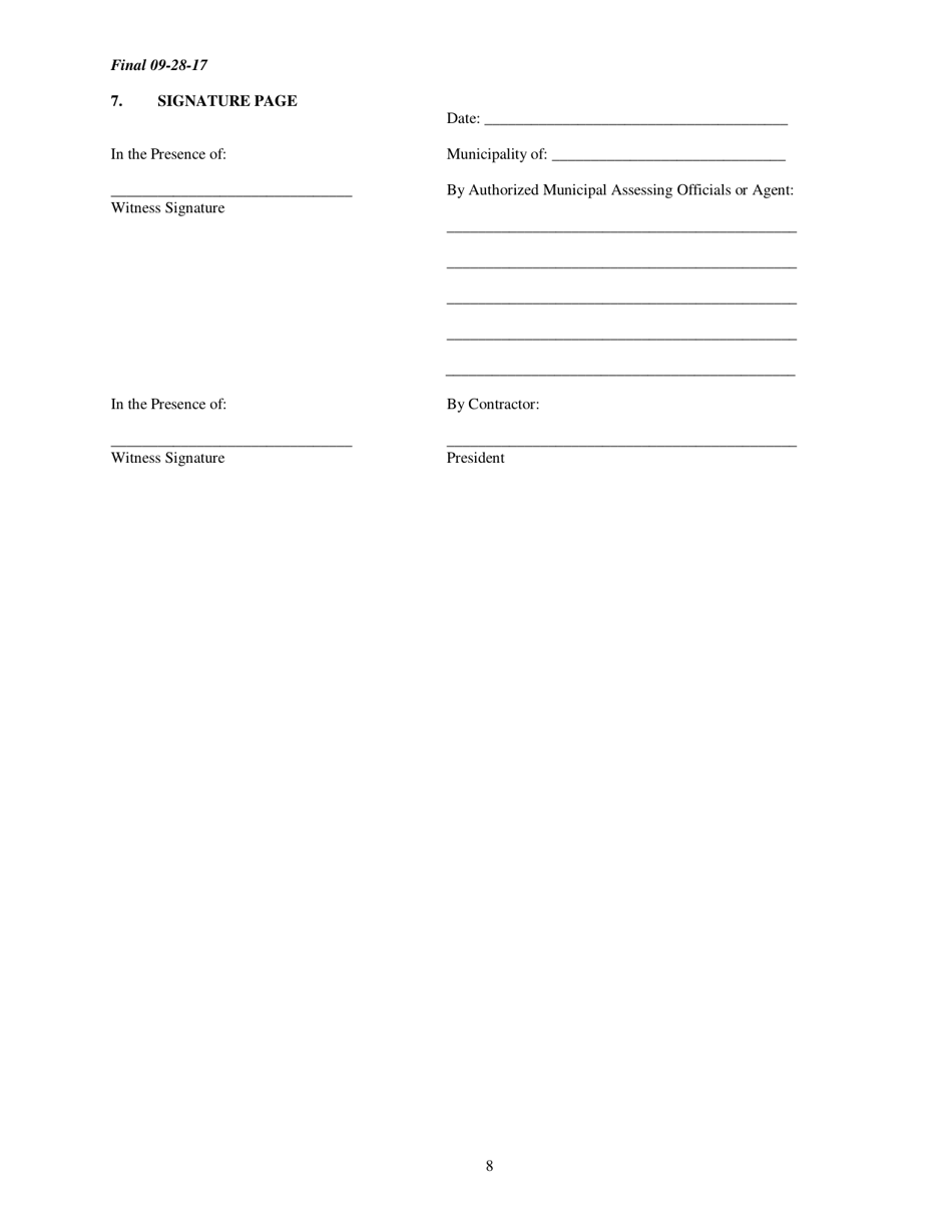 Assessing Services Contract - New Hampshire, Page 8