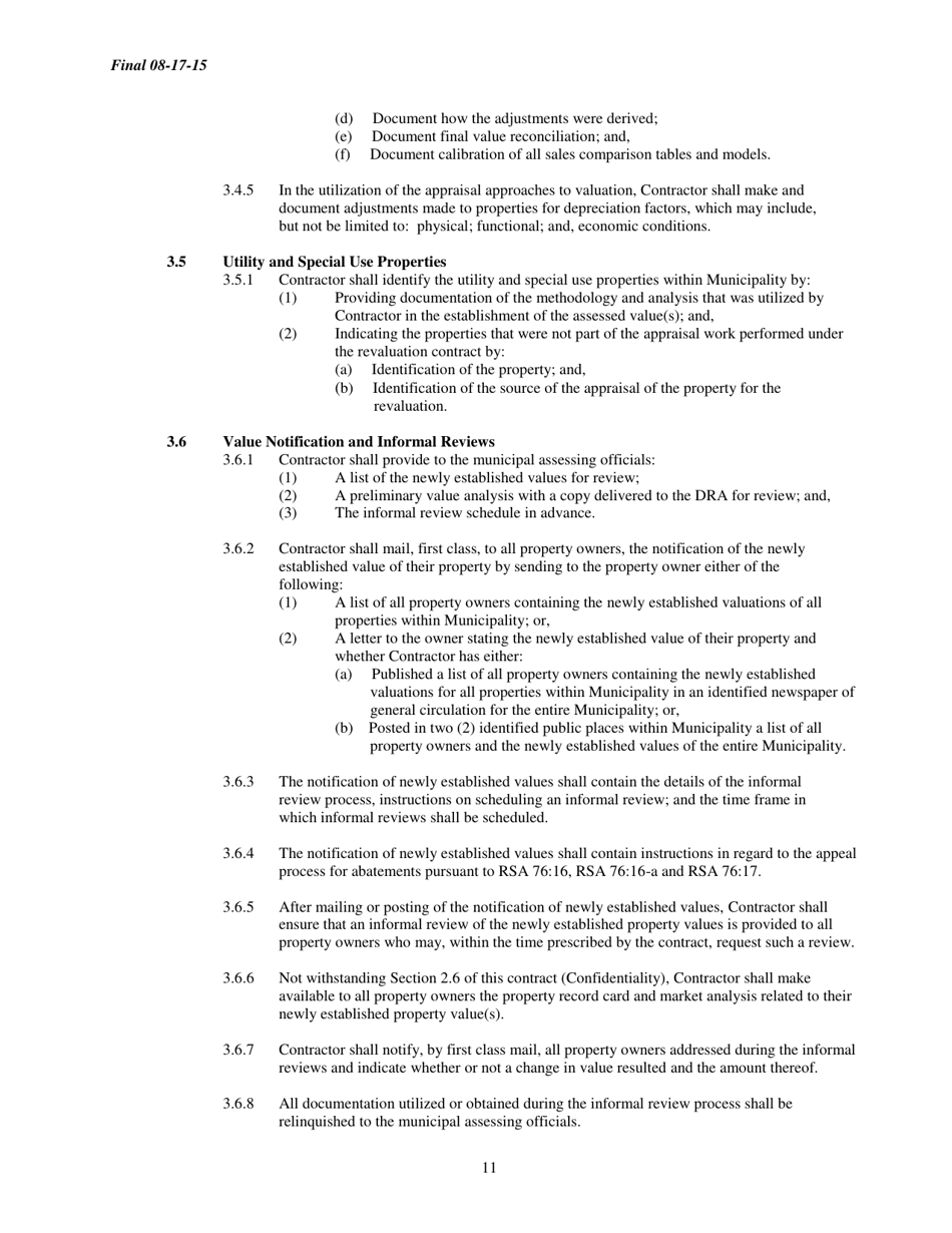 Full Revaluation Contract - New Hampshire, Page 11