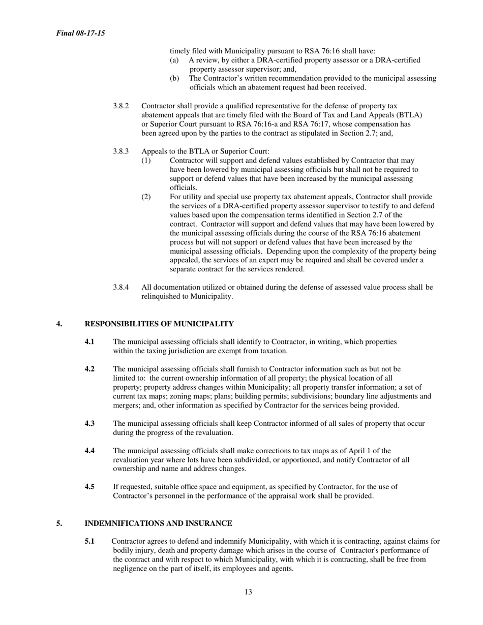 Full Revaluation Contract - New Hampshire, Page 13