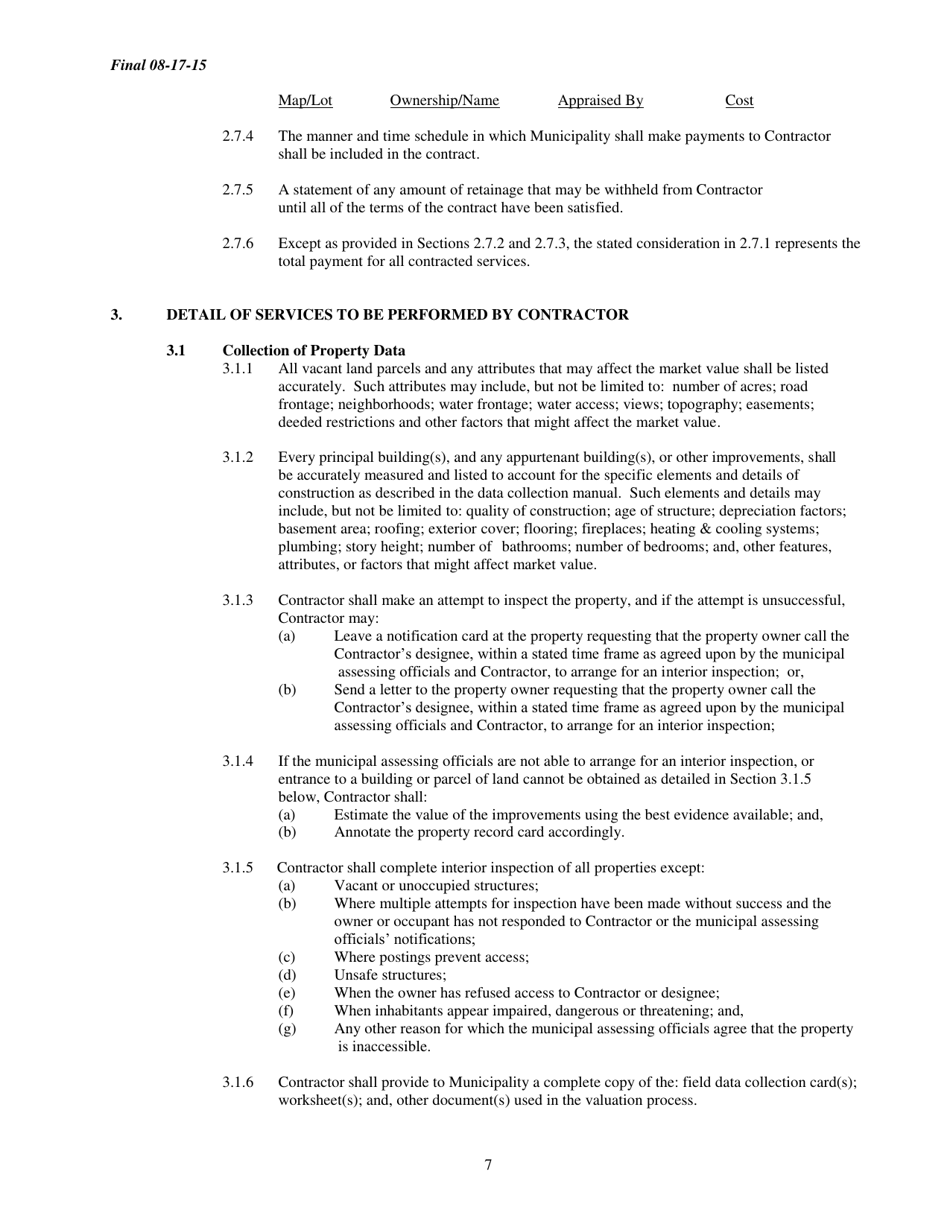 Full Revaluation Contract - New Hampshire, Page 7