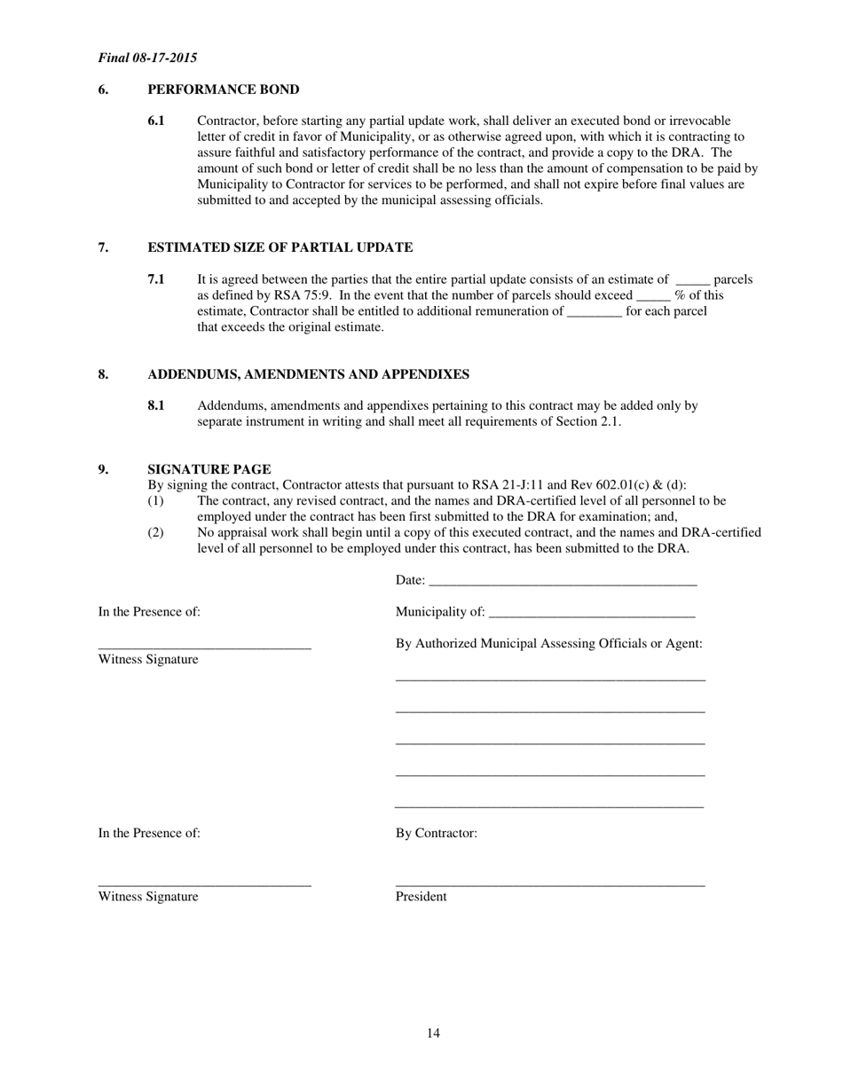 Partial Update Contract - New Hampshire, Page 14