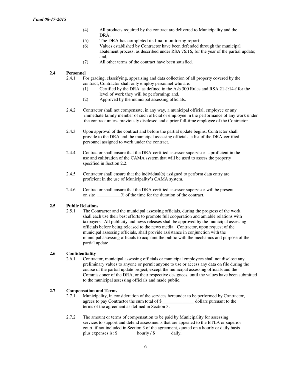 Partial Update Contract - New Hampshire, Page 6